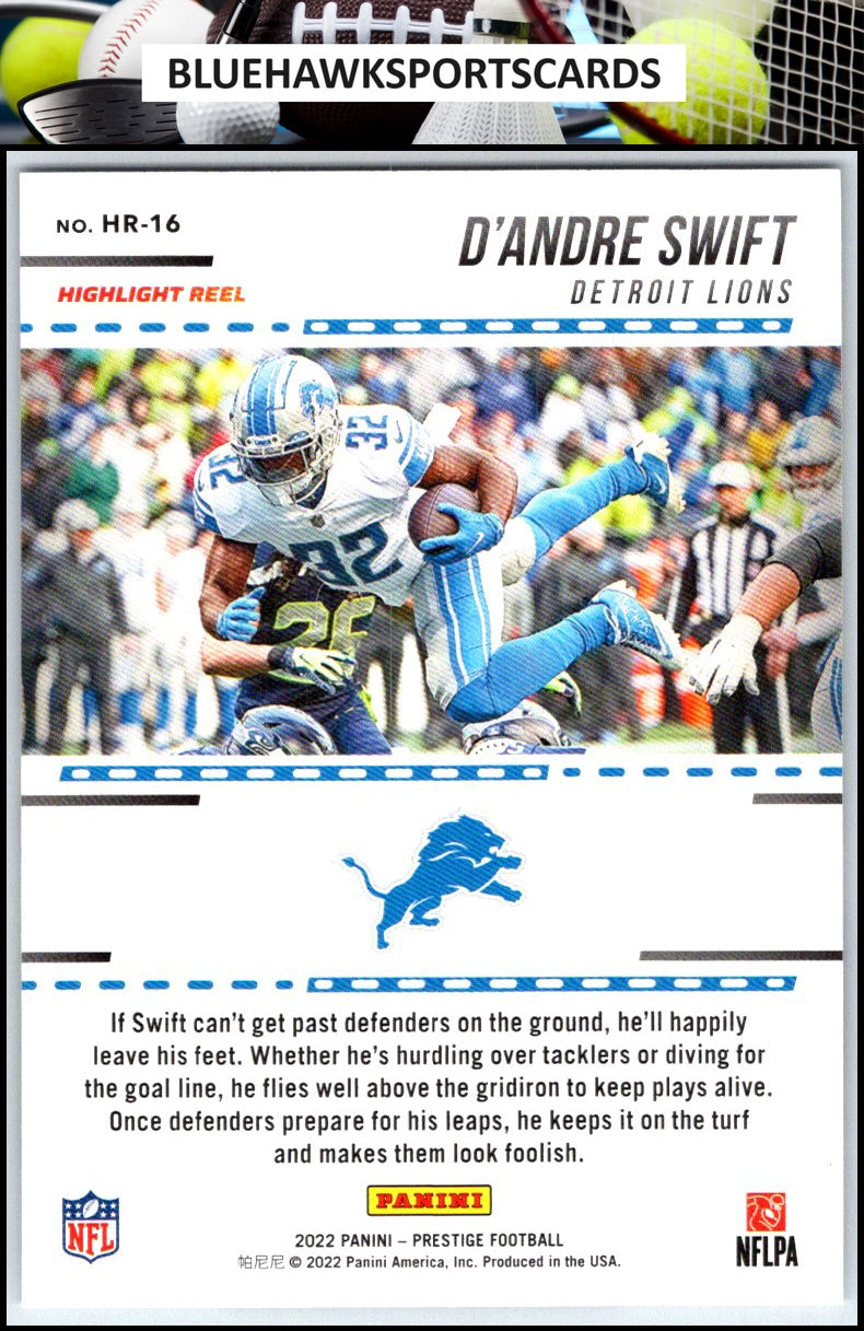 2022 Panini Prestige #HR-16 D'Andre Swift Highlight Reel