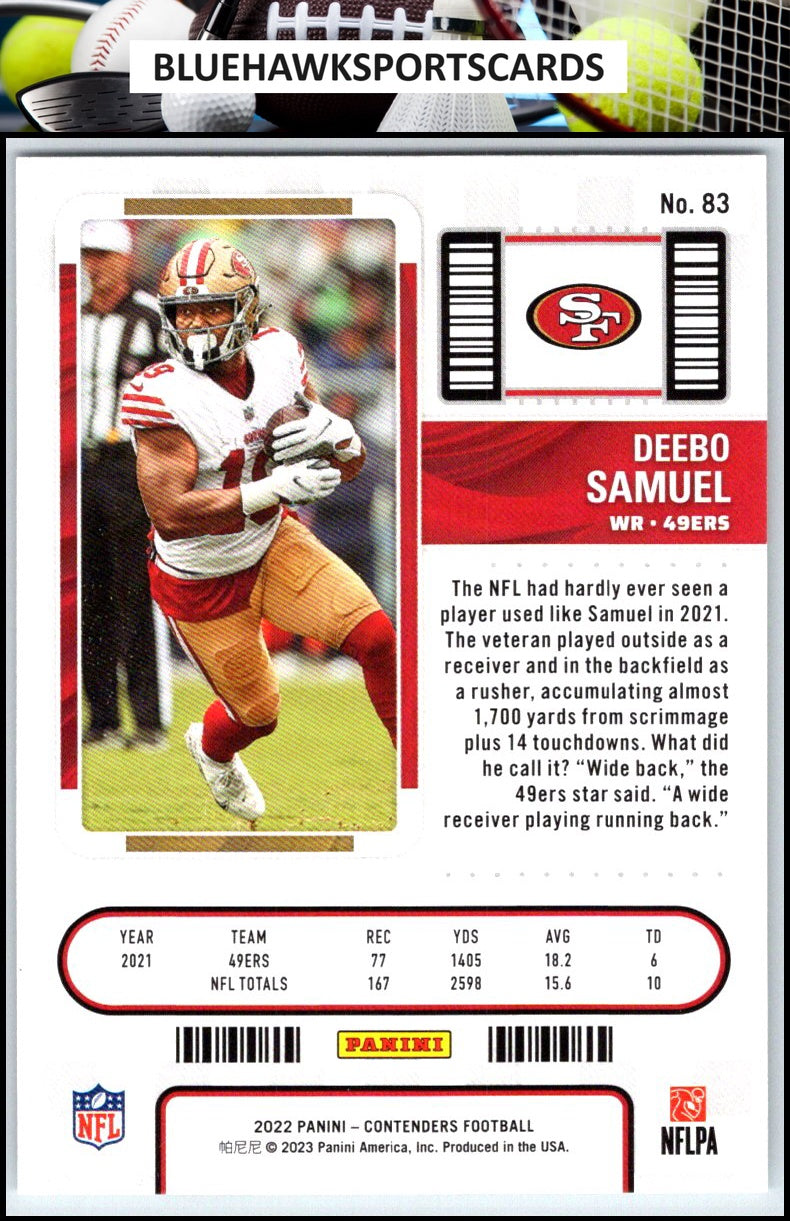 2022 Panini Contenders #83 Deebo Samuel