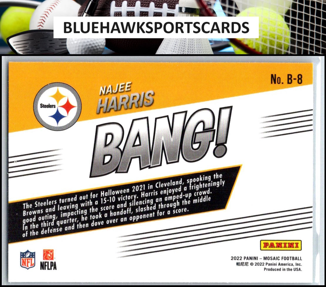 2022 Panini Mosaic #B-8 Najee Harris Bang!