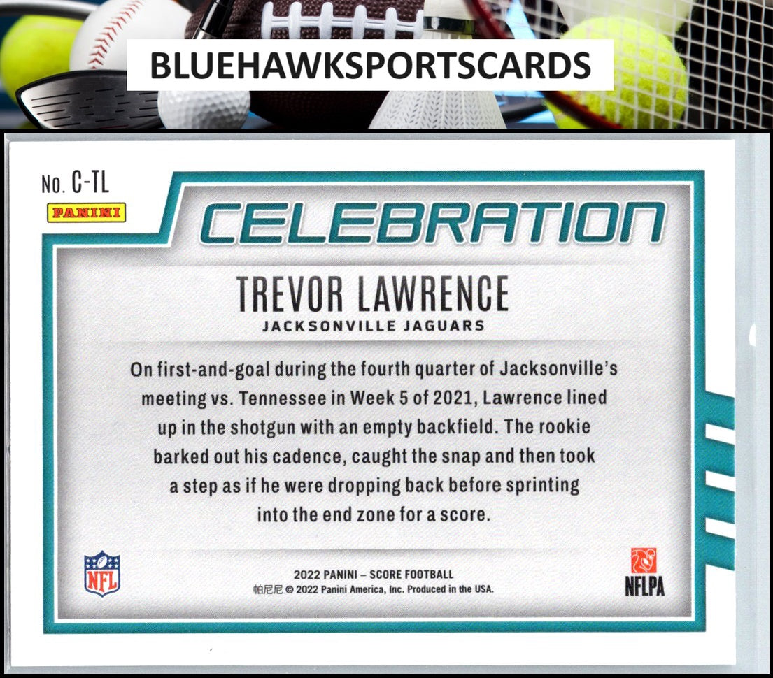 2022 Score #C-TL Trevor Lawrence Celebration