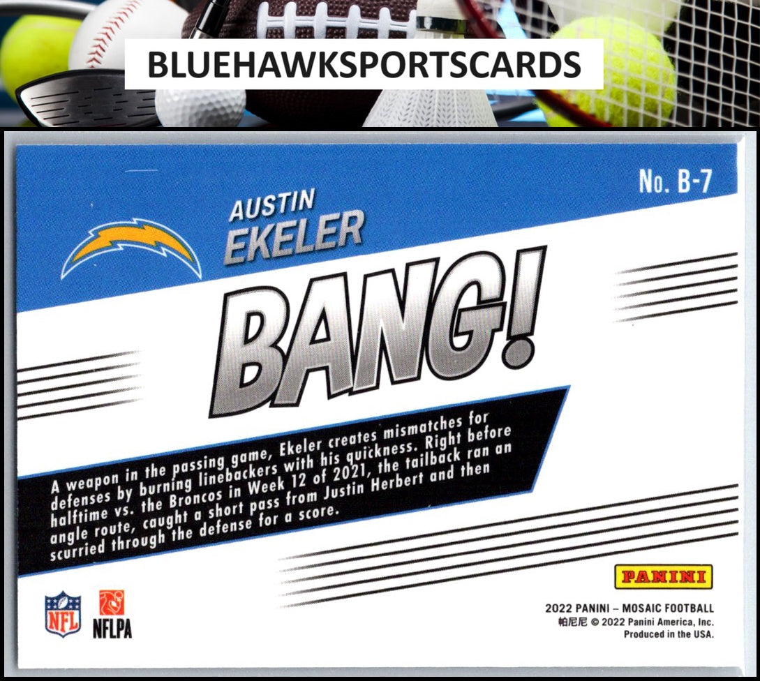 2022 Panini Mosaic #B-7 Austin Ekeler Bang!