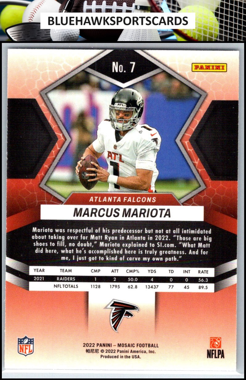 2022 Panini Mosaic #7 Marcus Mariota