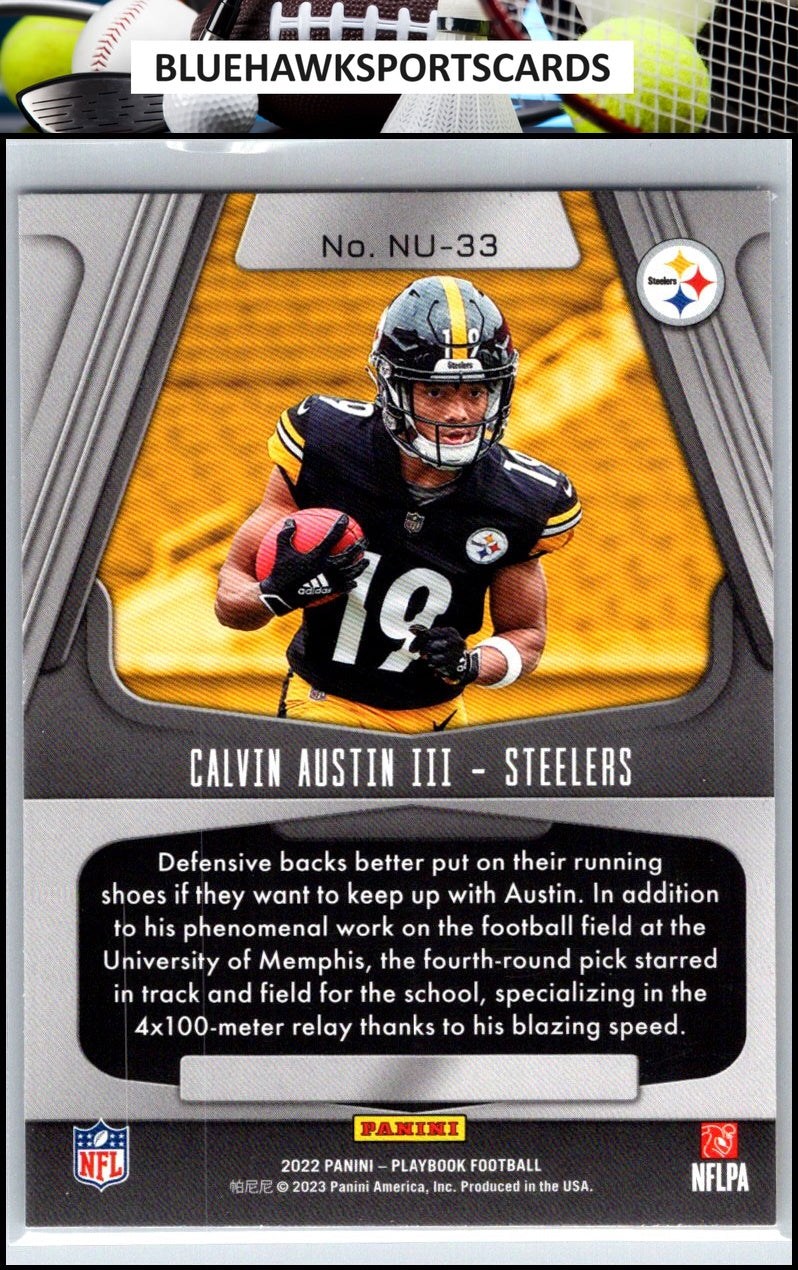 2022 Panini Playbook #NU-33 Calvin Austin III Next Up