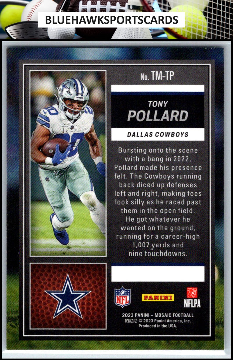 2023 Panini Mosaic #TM-TP Tony Pollard Touchdown Masters