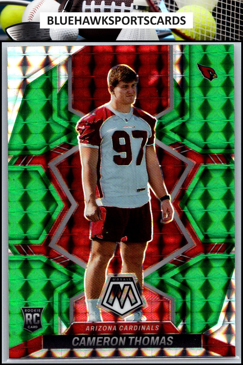 2022 Panini Mosaic #398 Cameron Thomas Mosaic Green