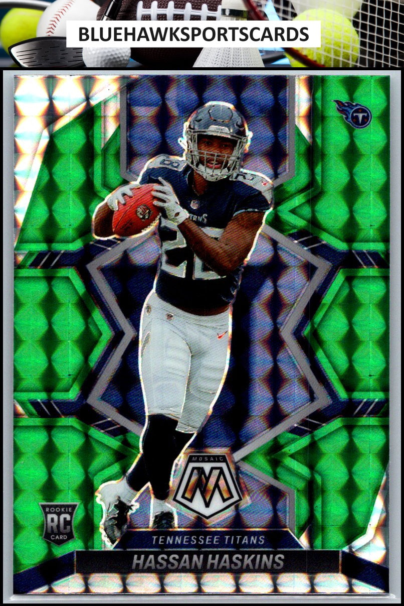 2022 Panini Mosaic #325 Hassan Haskins Mosaic Green