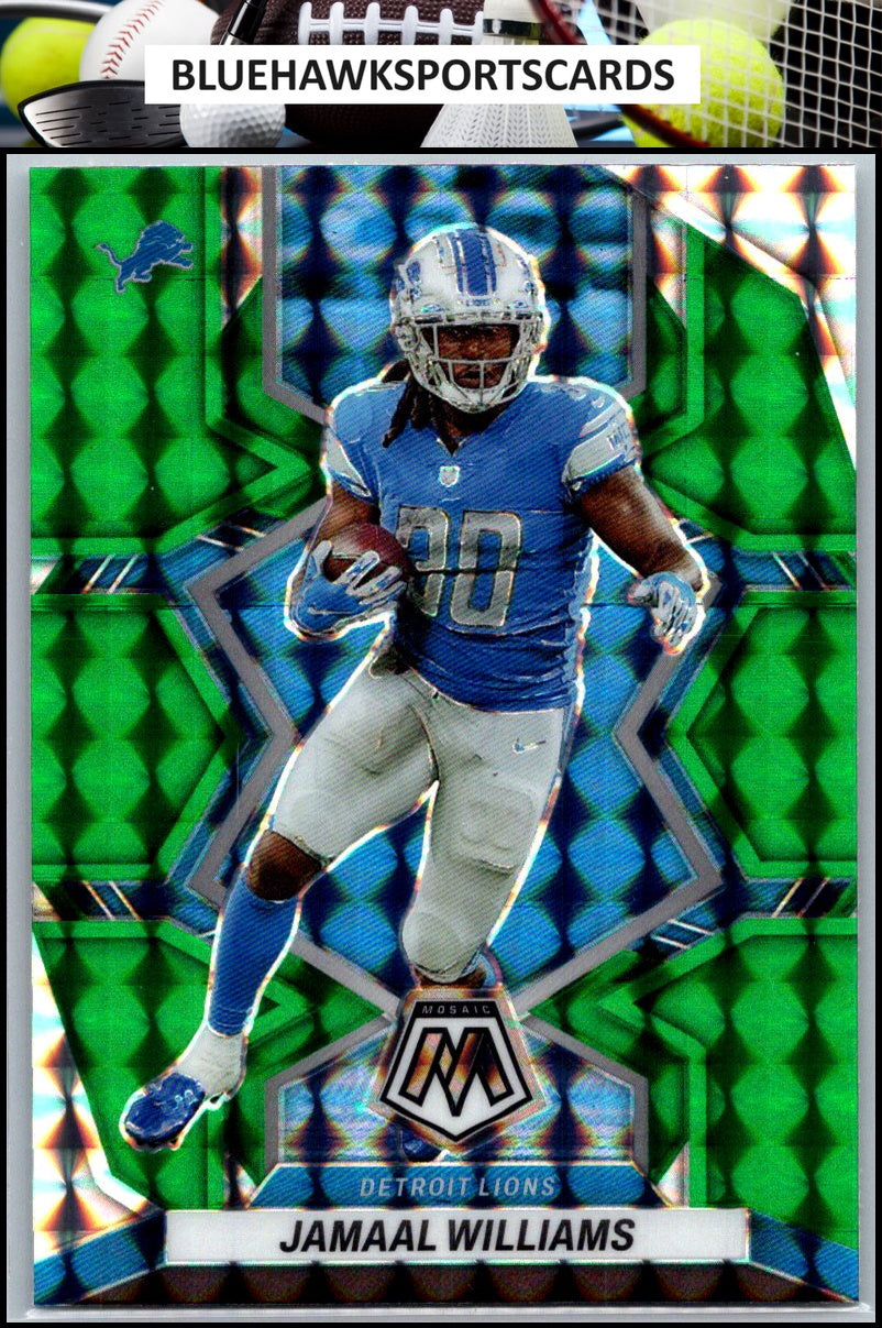 2022 Panini Mosaic #66 Jamaal Williams Mosaic Green