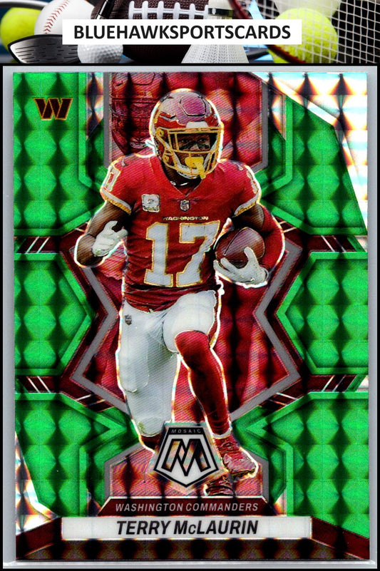2022 Panini Mosaic #197 Terry McLaurin Mosaic Green