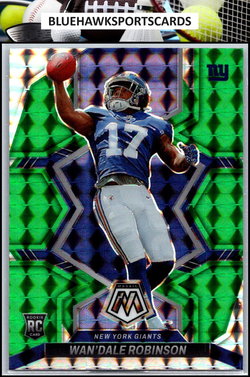 2022 Panini Mosaic #330 Wan'Dale Robinson Mosaic Green