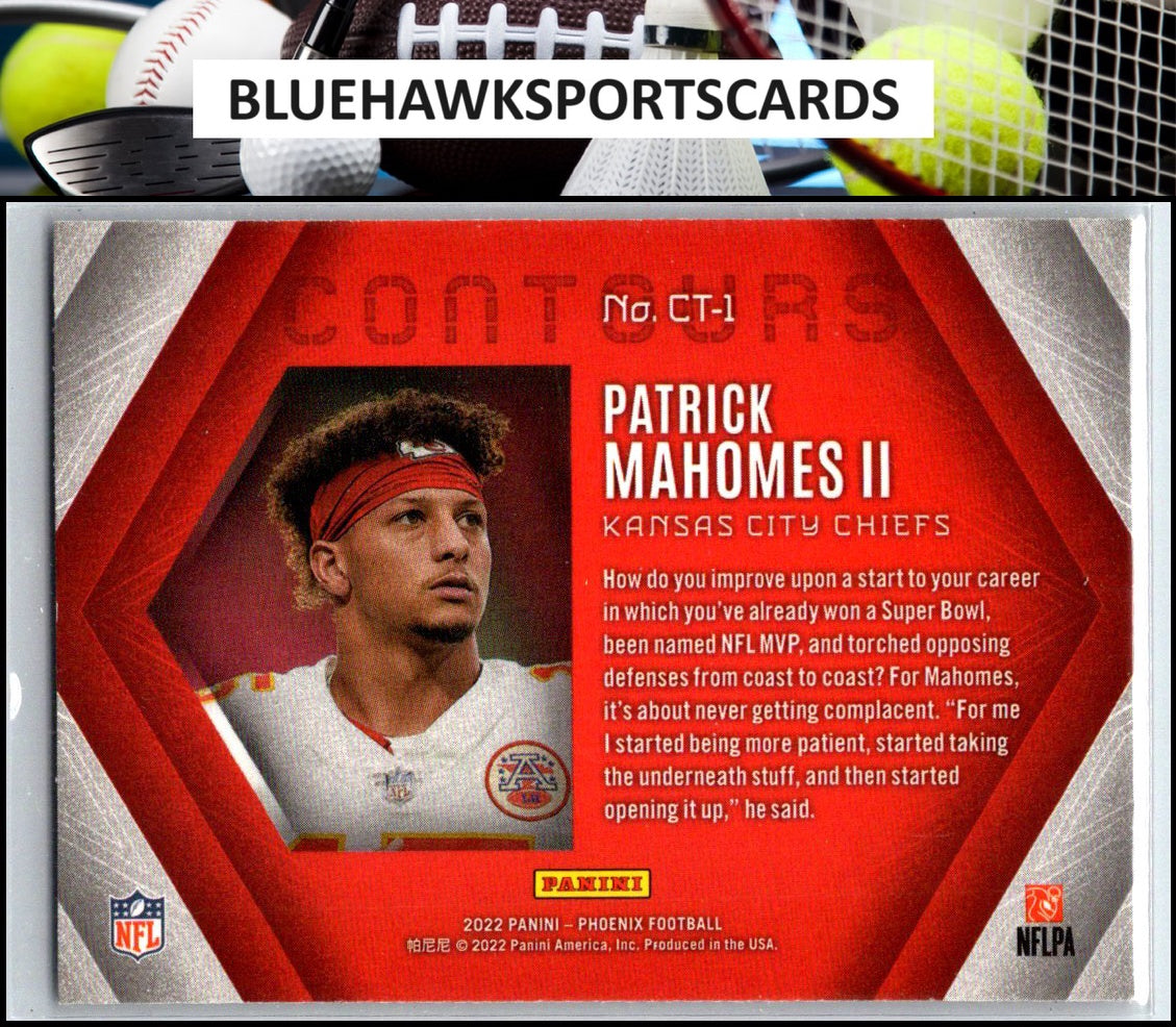 2022 Panini Phoenix #CT-1 Patrick Mahomes II Contours Silver Lazer