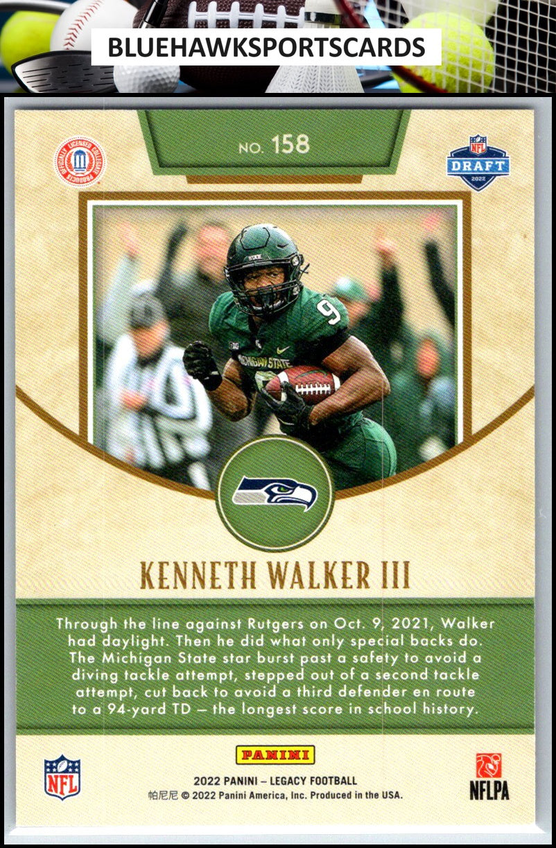 2022 Panini Legacy #158 Kenneth Walker III Red #/299