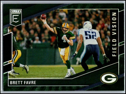 2022 Donruss Elite #FV7 Brett Favre Field Vision Green
