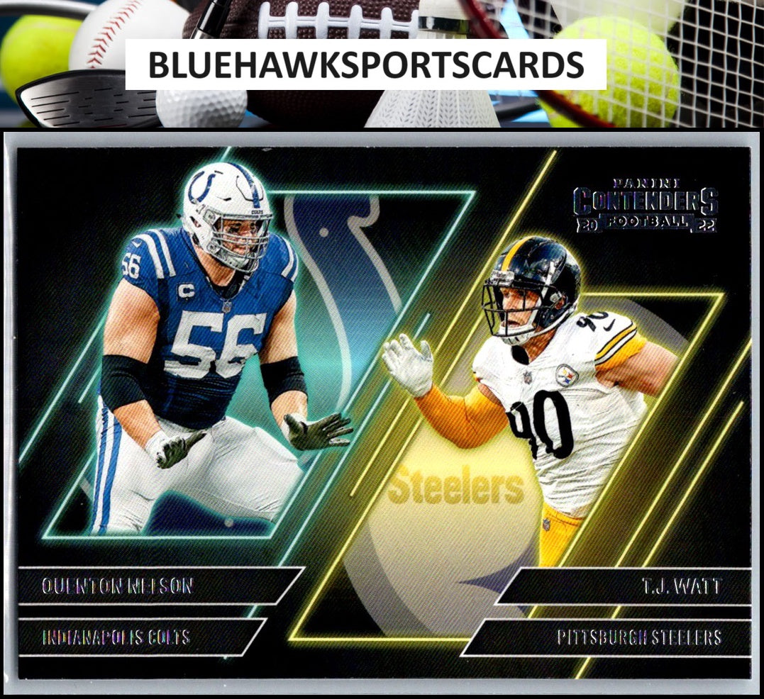 2022 Panini Contenders #CS-NW Quenton Nelson / T.J. Watt Contenders Series
