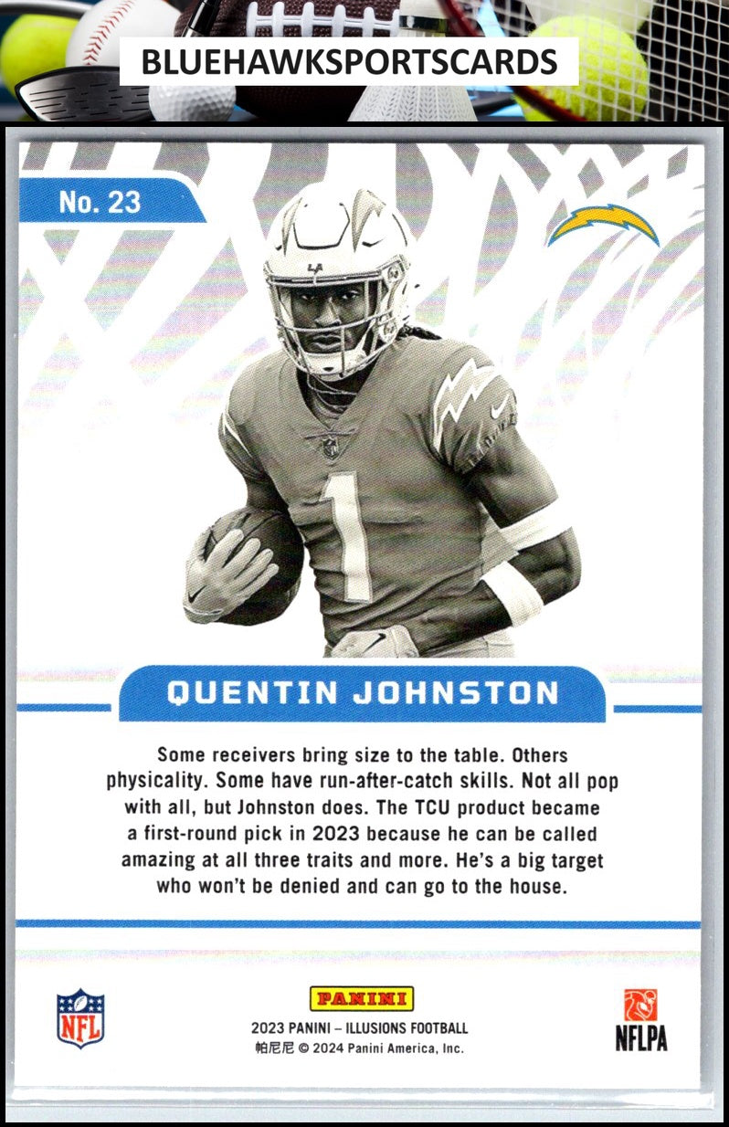 2023 Panini Illusions #23 Quentin Johnston Amazing