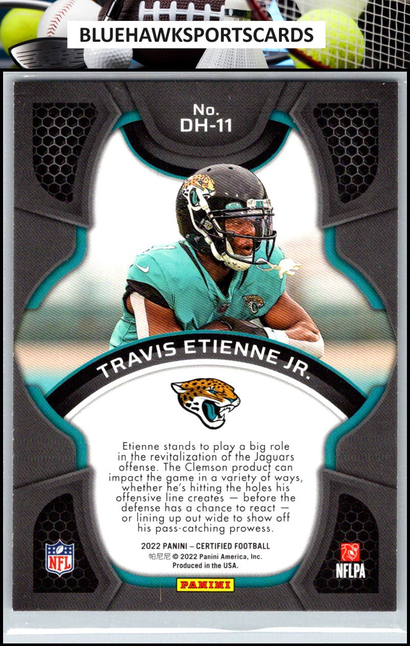 2022 Panini Certified #DH-11 Travis Etienne Jr. Dark Horses