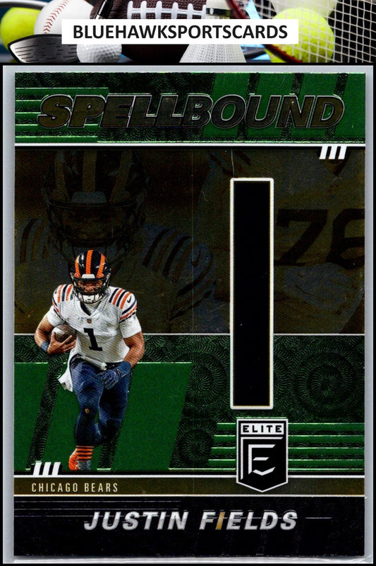 2022 Donruss Elite #SB-JF2 Justin Fields Spellbound Green