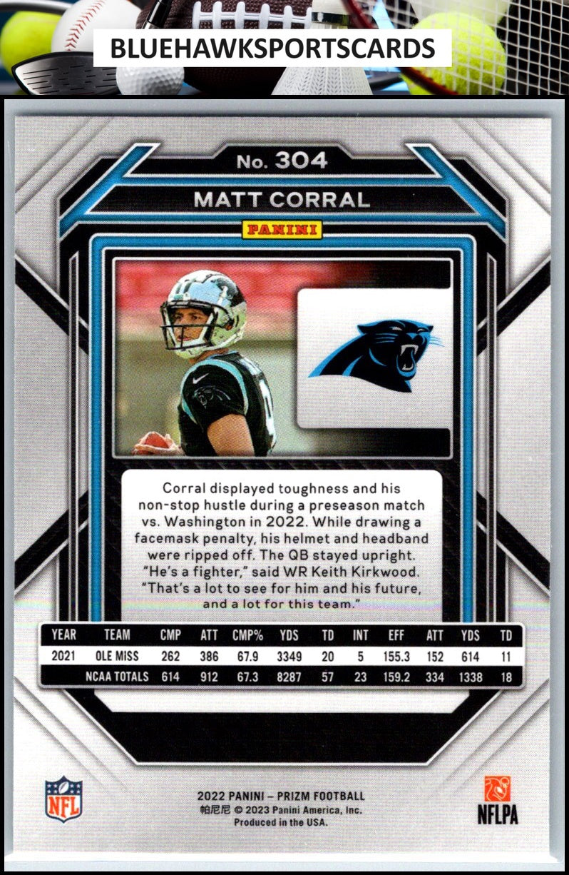 2022 Panini Prizm #304 Matt Corral