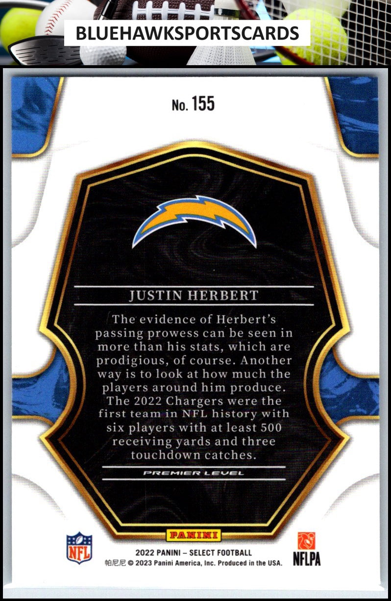 2022 Panini Select #155 Justin Herbert