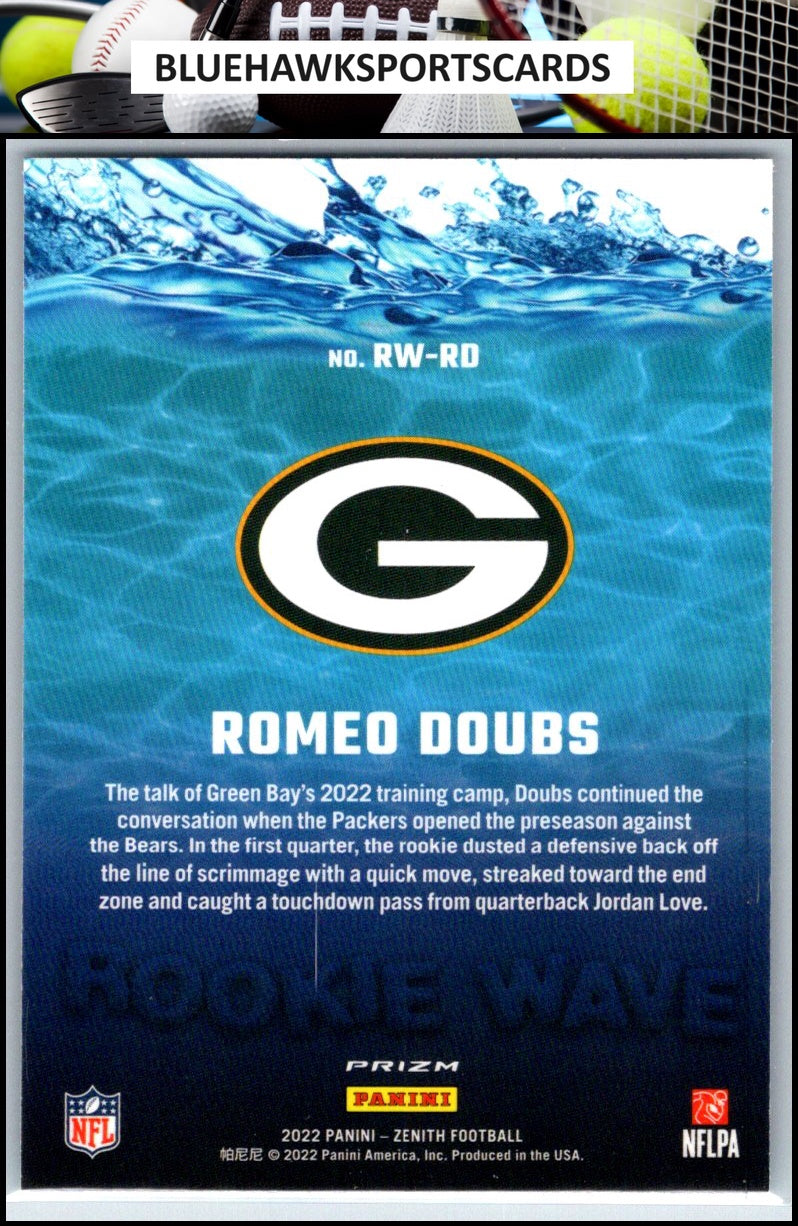 2022 Zenith #RW-RD Romeo Doubs Rookie Wave