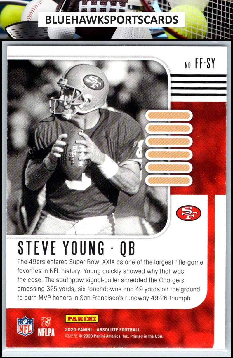 2020 Panini Absolute #FF-SY Steve Young Fantasy Flashback