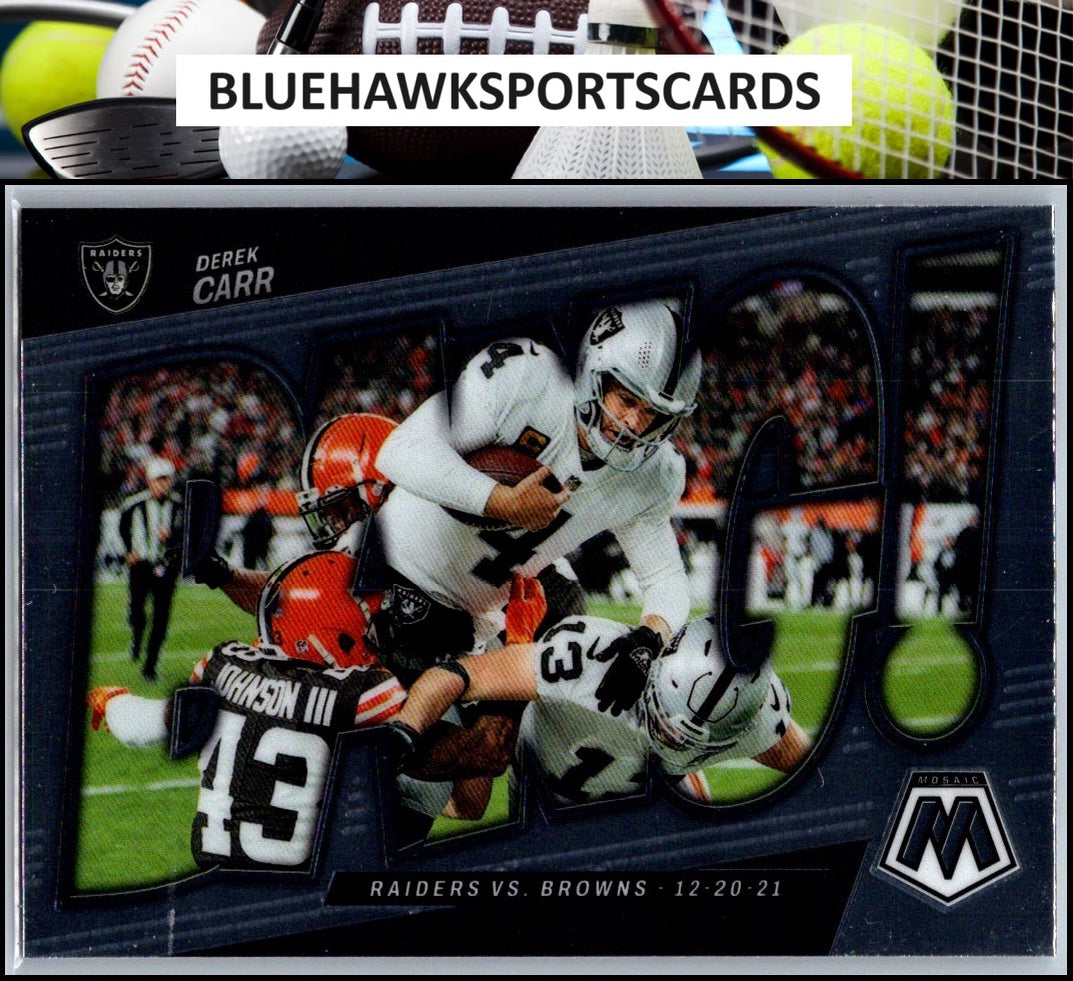 2022 Panini Mosaic #B-14 Derek Carr Bang!