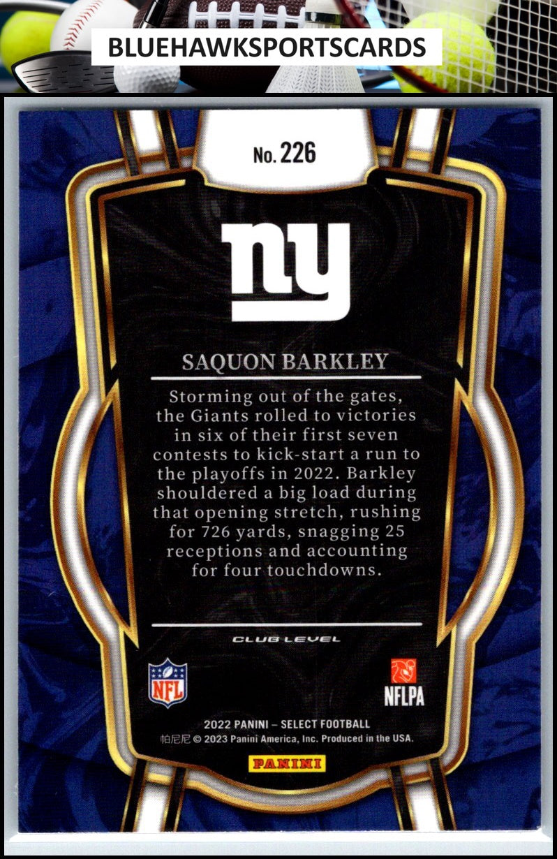 2022 Panini Select #226 Saquon Barkley