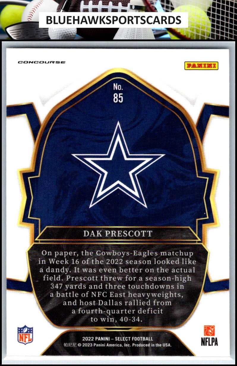 2022 Panini Select #85 Dak Prescott