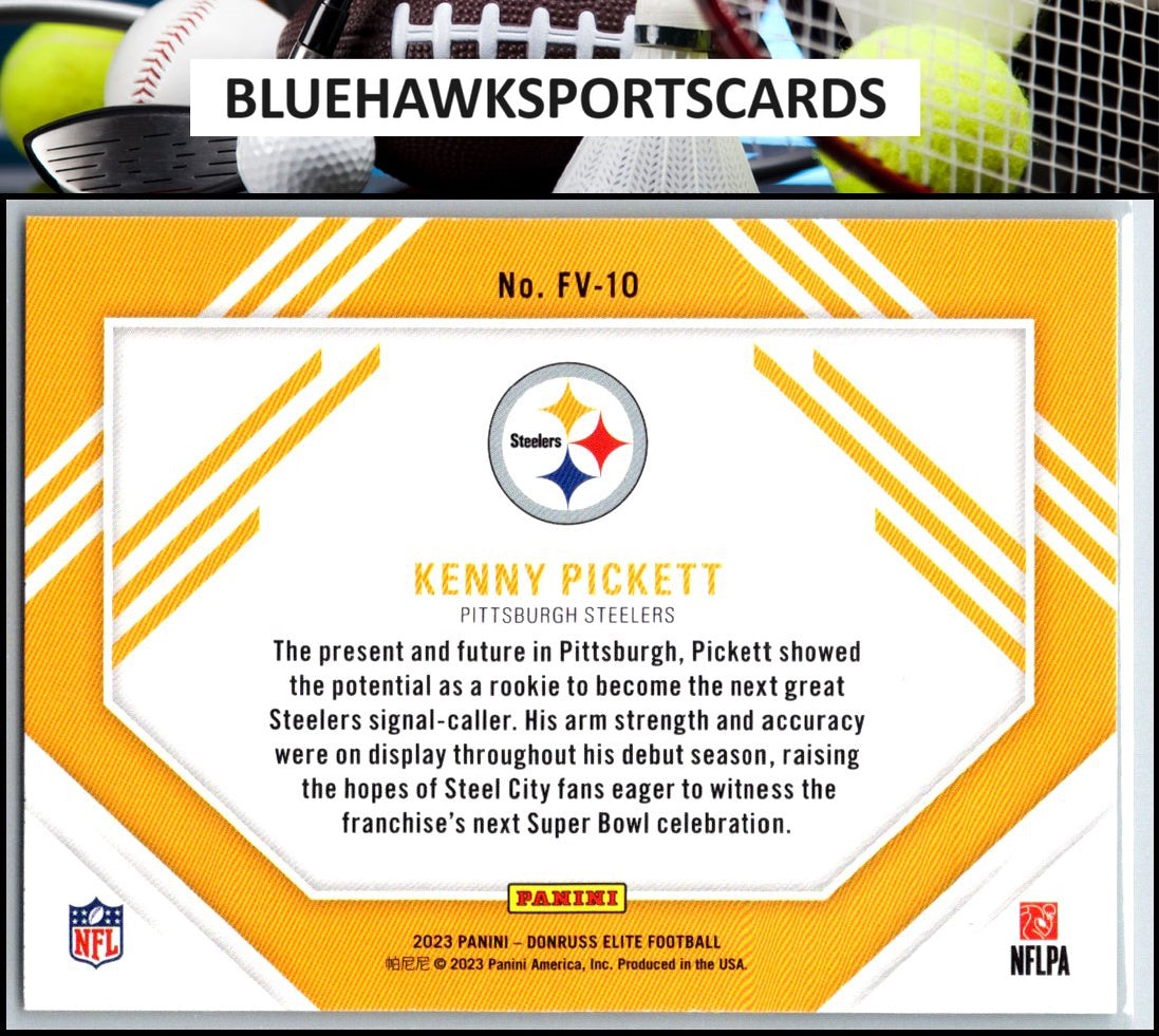 2023 Donruss Elite #FV-10 Kenny Pickett Field Vision Green