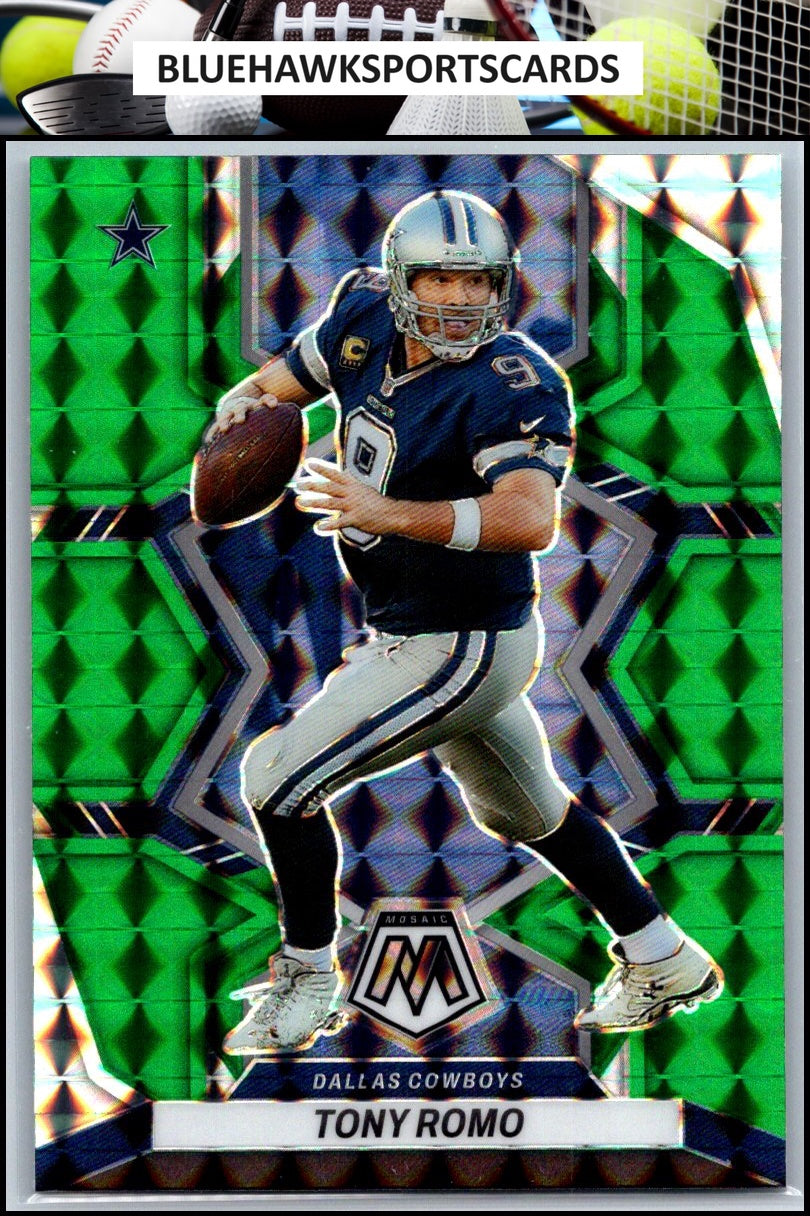 2022 Panini Mosaic #221 Tony Romo Mosaic Green