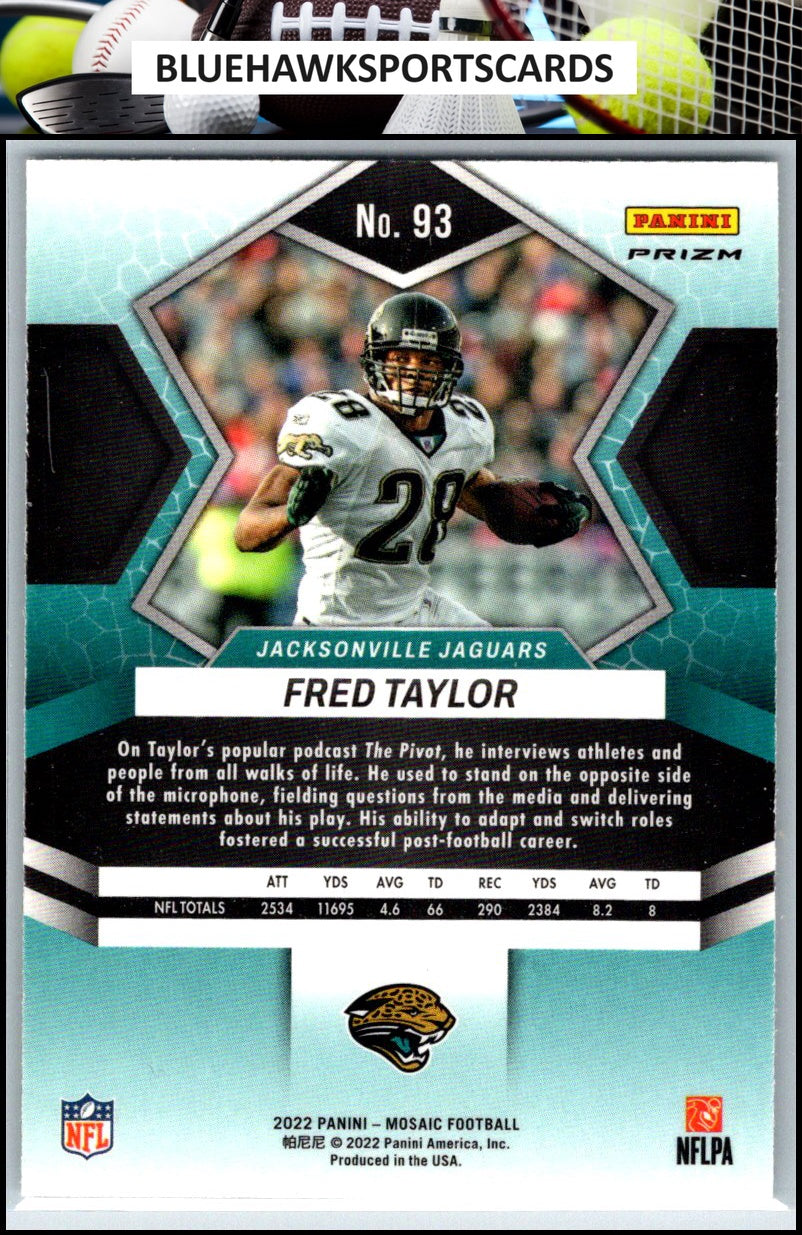 2022 Panini Mosaic #93 Fred Taylor Mosaic Green
