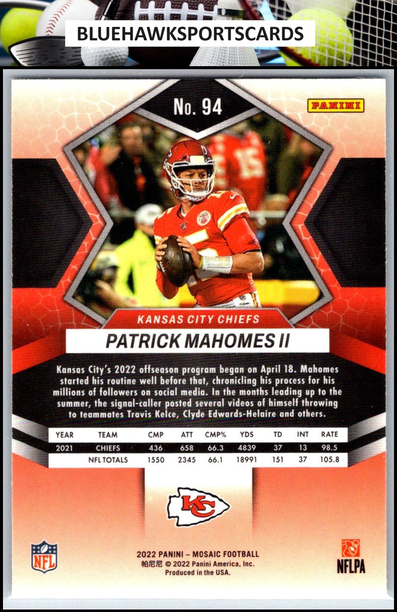 2022 Panini Mosaic #94 Patrick Mahomes II