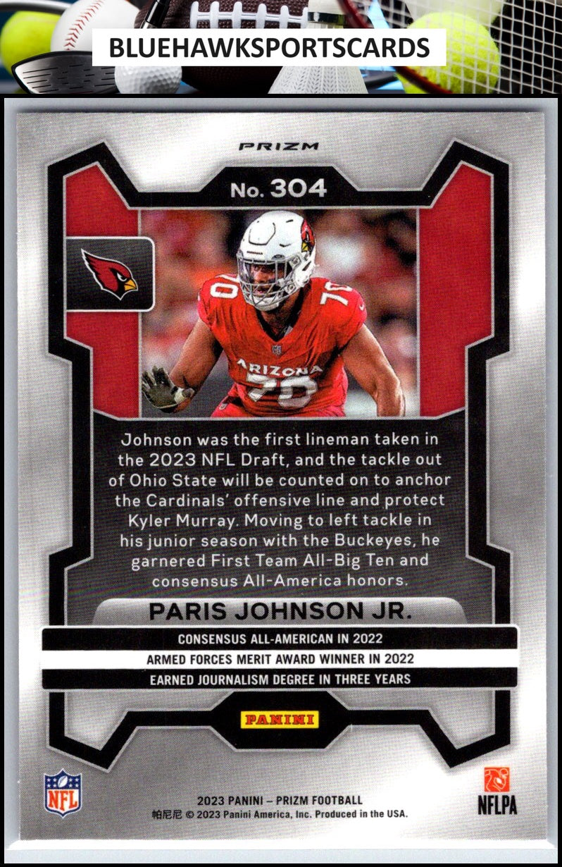 2023 Panini Prizm #304 Paris Johnson Jr. Pink