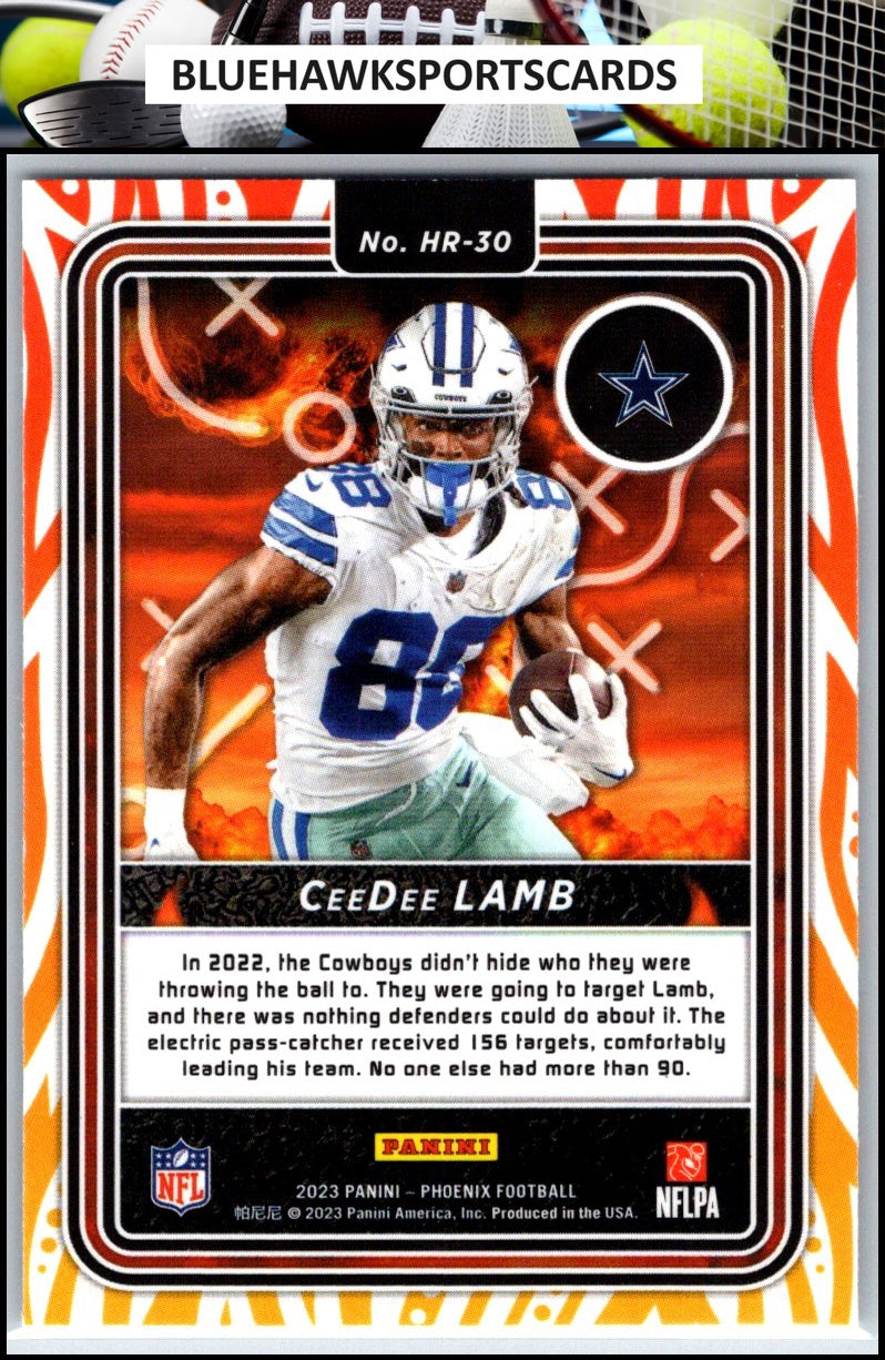 2023 Panini Phoenix #HR-30 CeeDee Lamb Hot Routes