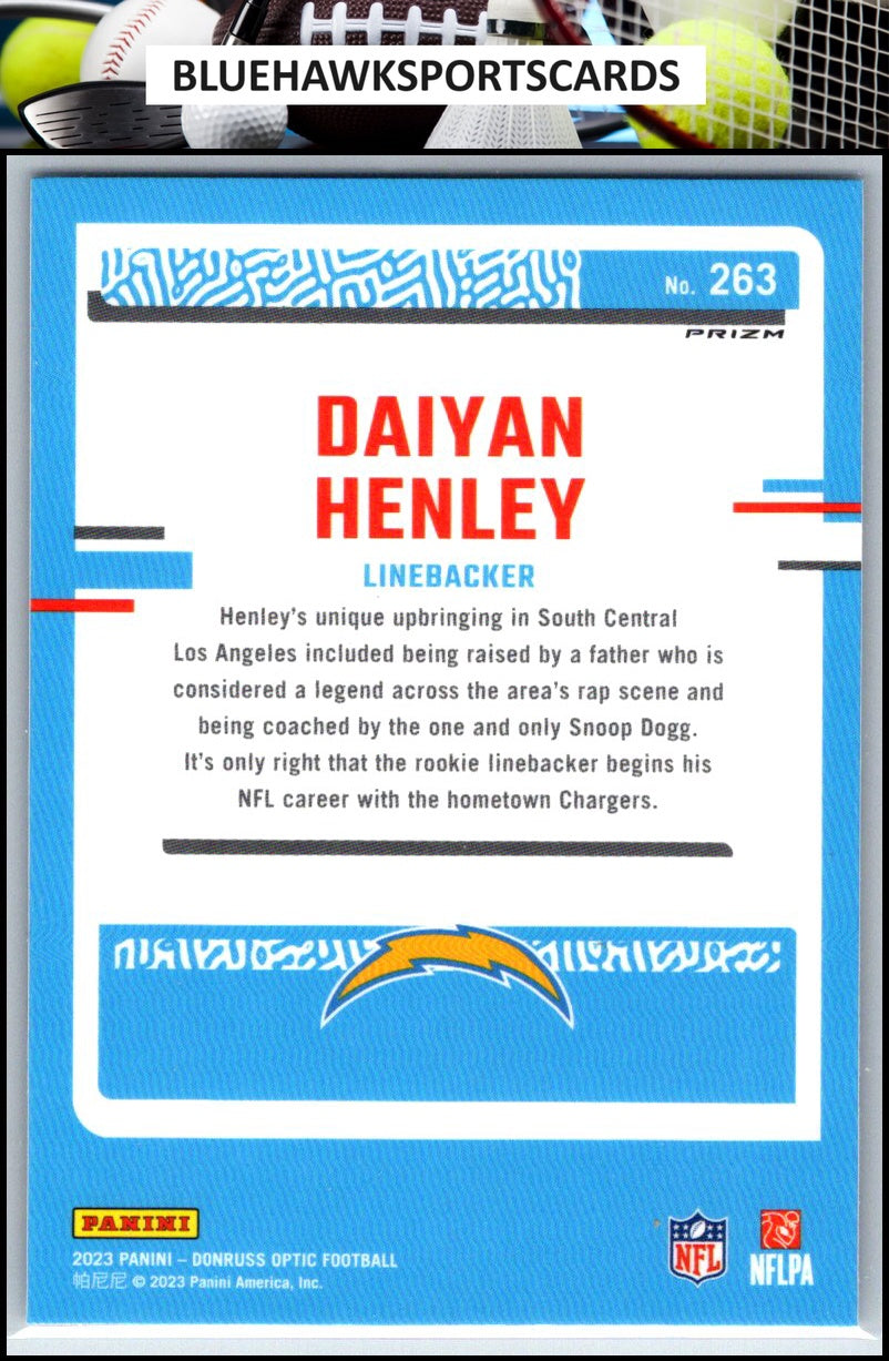 2023 Donruss Optic #263 Daiyan Henley Blue Hyper