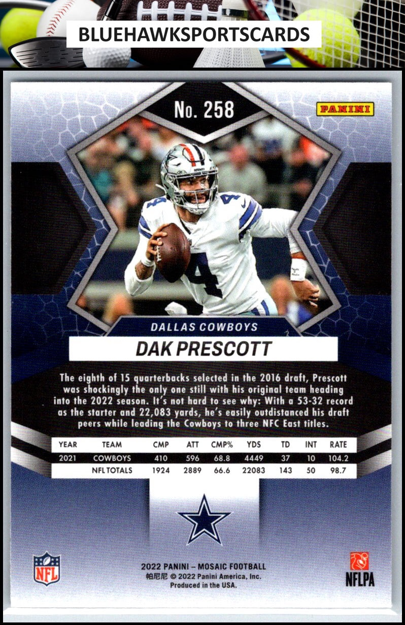 2022 Panini Mosaic #258 Dak Prescott