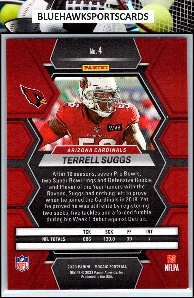 2023 Panini Mosaic #4 Terrell Suggs