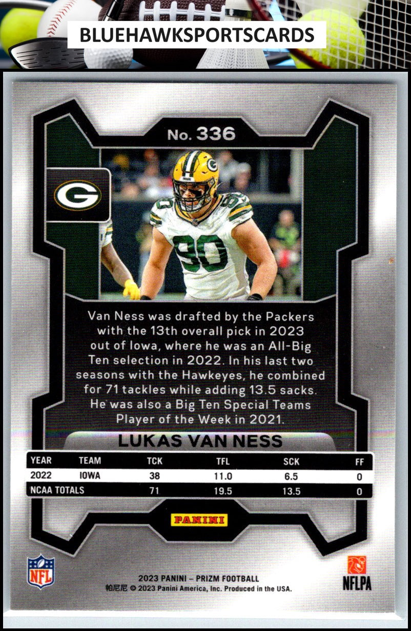2023 Panini Prizm #336 Lukas Van Ness