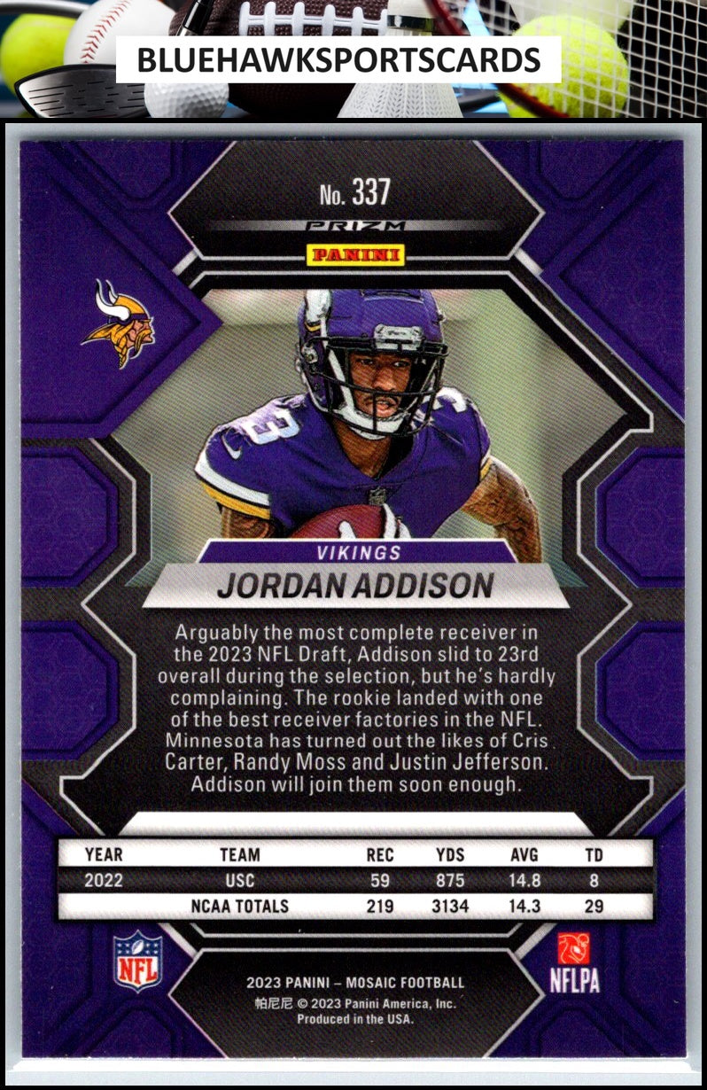 2023 Panini Mosaic #337 Jordan Addison