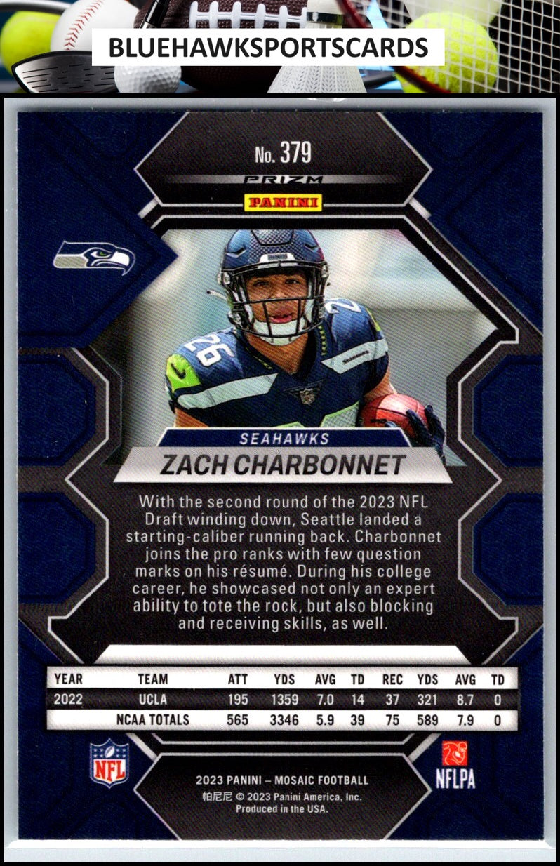 2023 Panini Mosaic #379 Zach Charbonnet