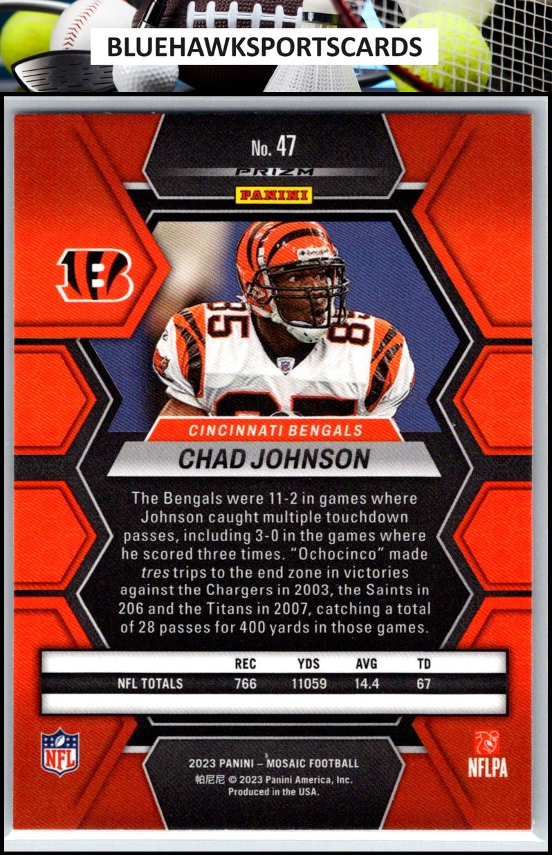 2023 Panini Mosaic #47 Chad Johnson Silver