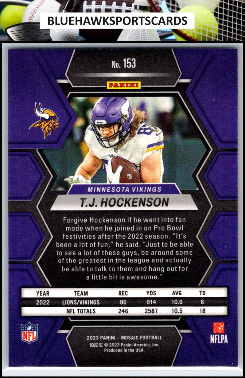 2023 Panini Mosaic #153 T.J. Hockenson