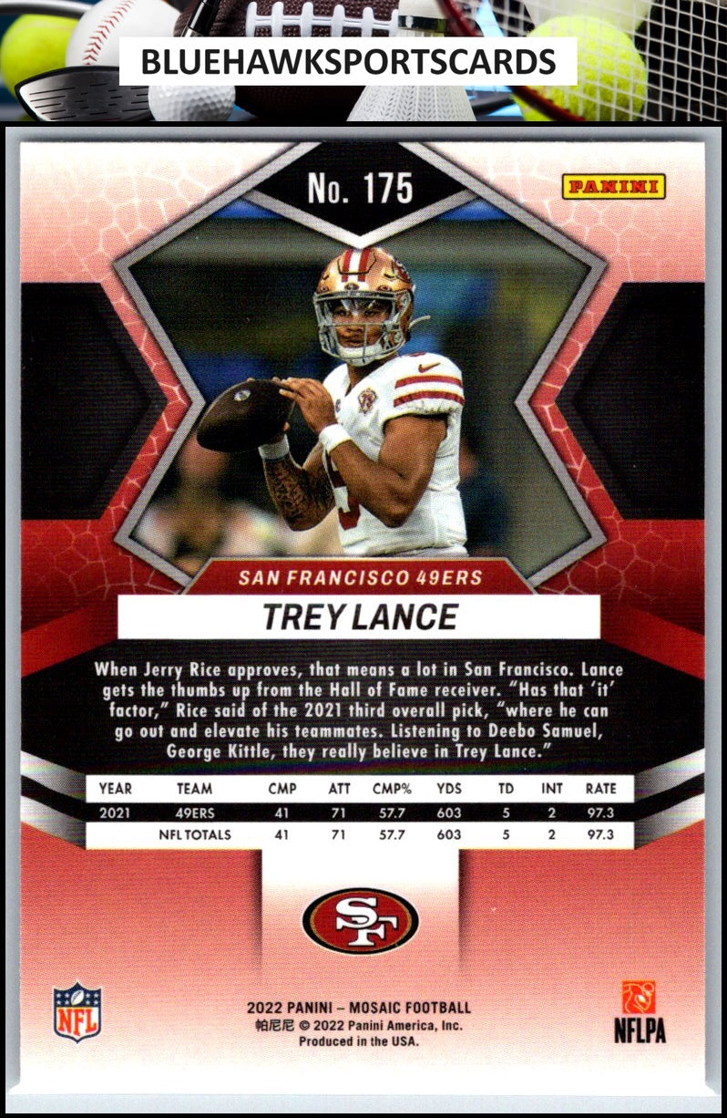 2022 Panini Mosaic #175 Trey Lance