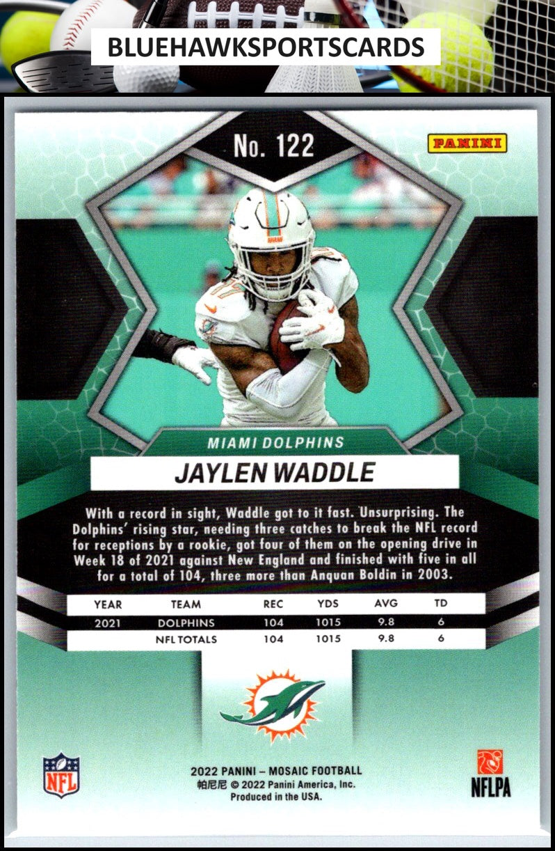 2022 Panini Mosaic #122 Jaylen Waddle