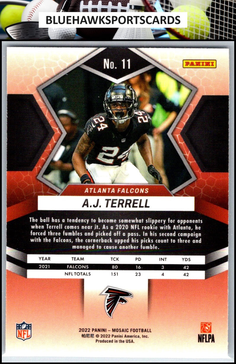 2022 Panini Mosaic #11 A.J. Terrell