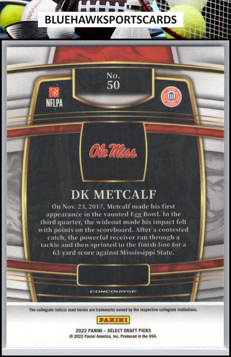 2022 Panini Select Draft Picks #50 DK Metcalf Blue (Retail Base)