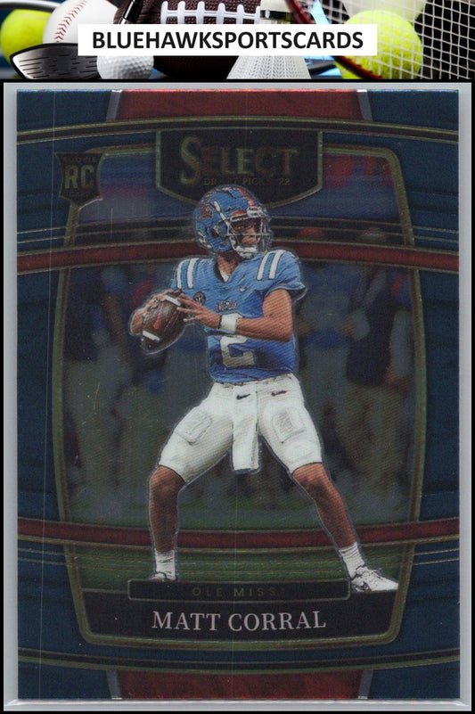 2022 Panini Select Draft Picks #8 Matt Corral Blue (Retail Base)
