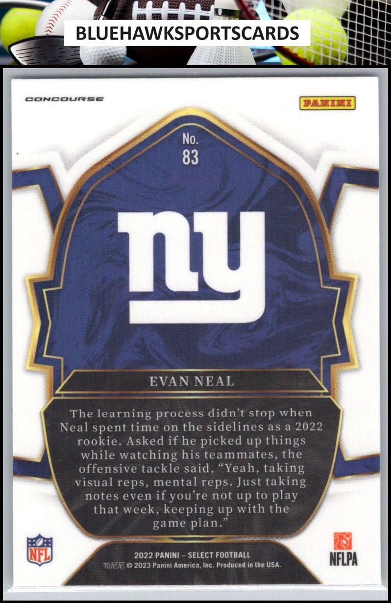 2022 Panini Select #83 Evan Neal
