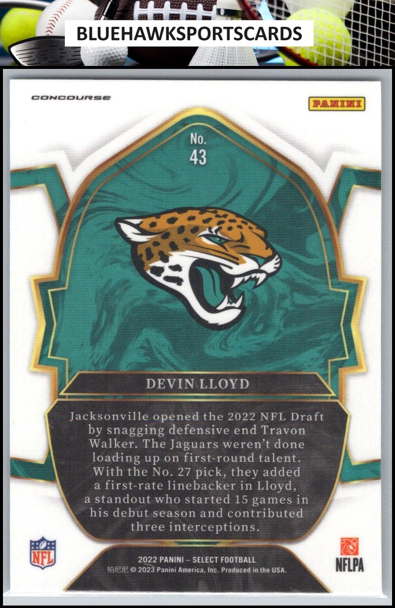 2022 Panini Select #43 Devin Lloyd