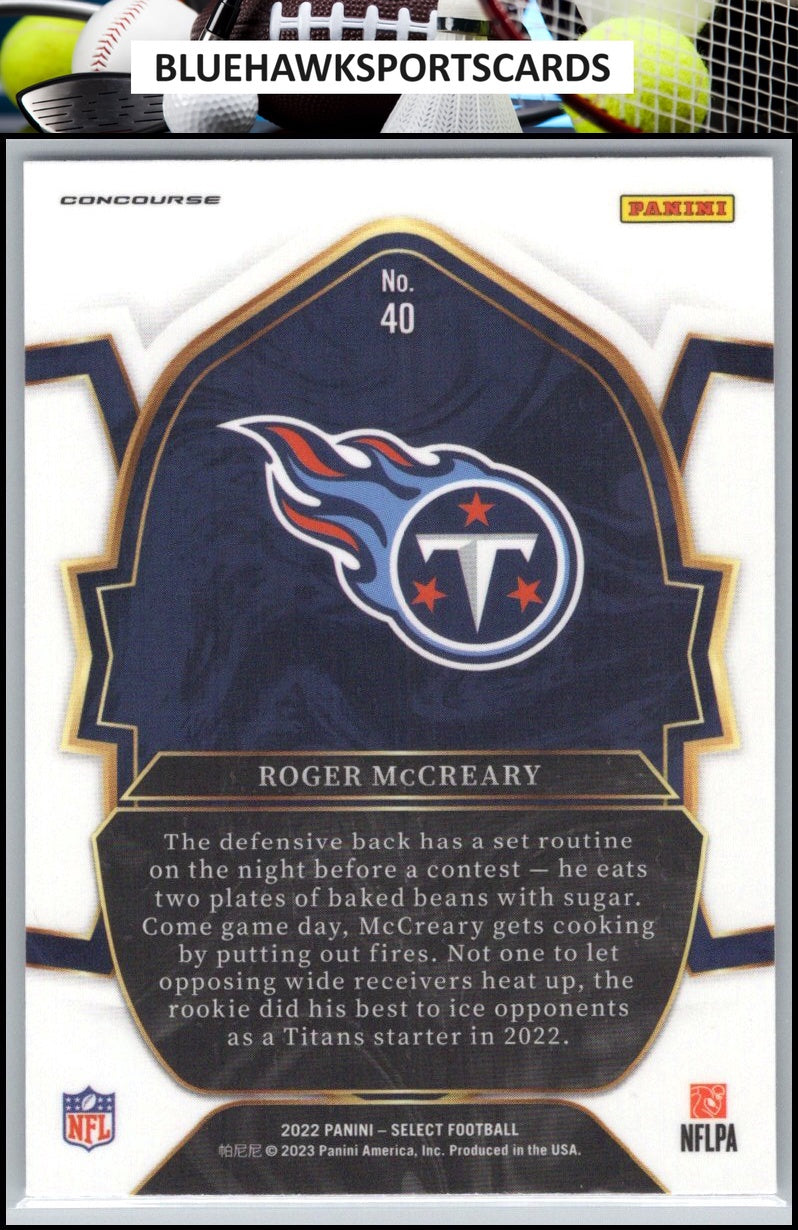 2022 Panini Select #40 Roger McCreary