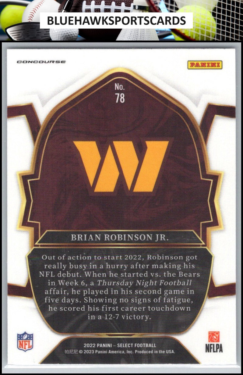 2022 Panini Select #78 Brian Robinson Jr.